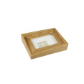 DS Customized Modern Glass Natural Oak Wooden Picture Frame